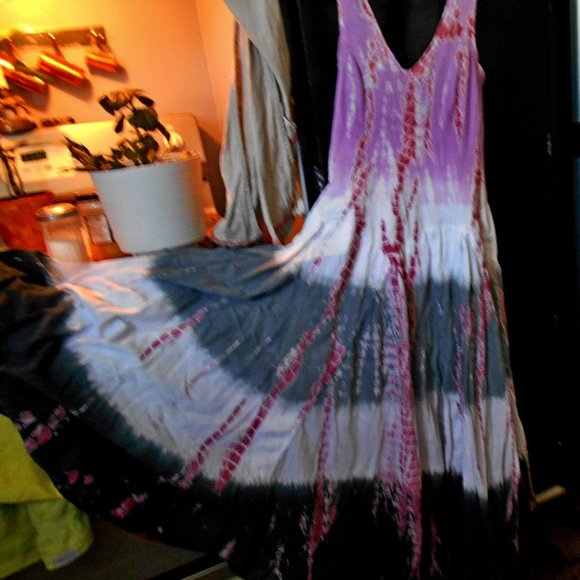 Vintage 80s Pure Cotton Gauze Hippie Dress - Picture 7 of 13